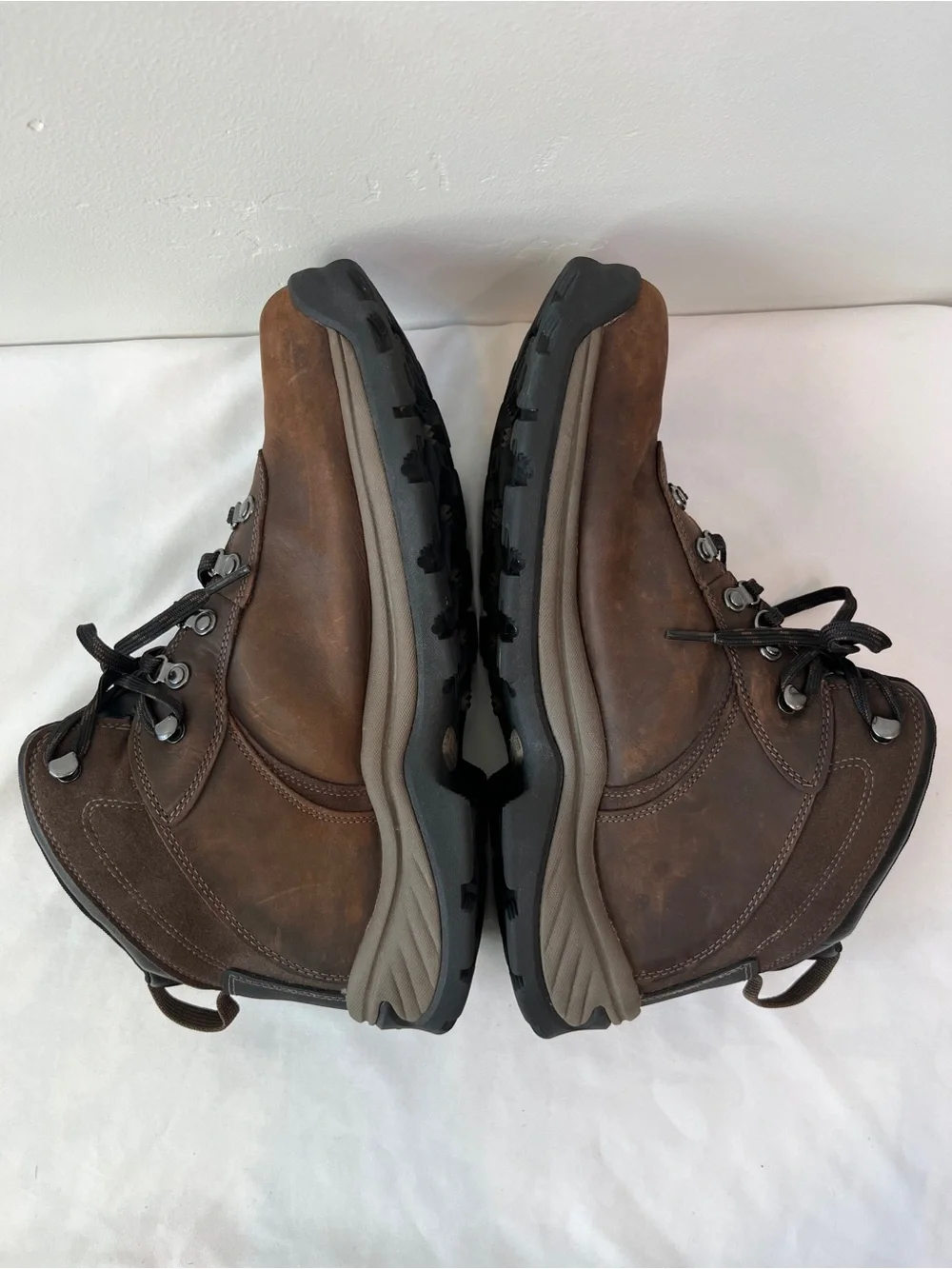 Timberland Flume Mid Waterproof Leather Hiking Boots Mens 11.5 Dark Brown 18128